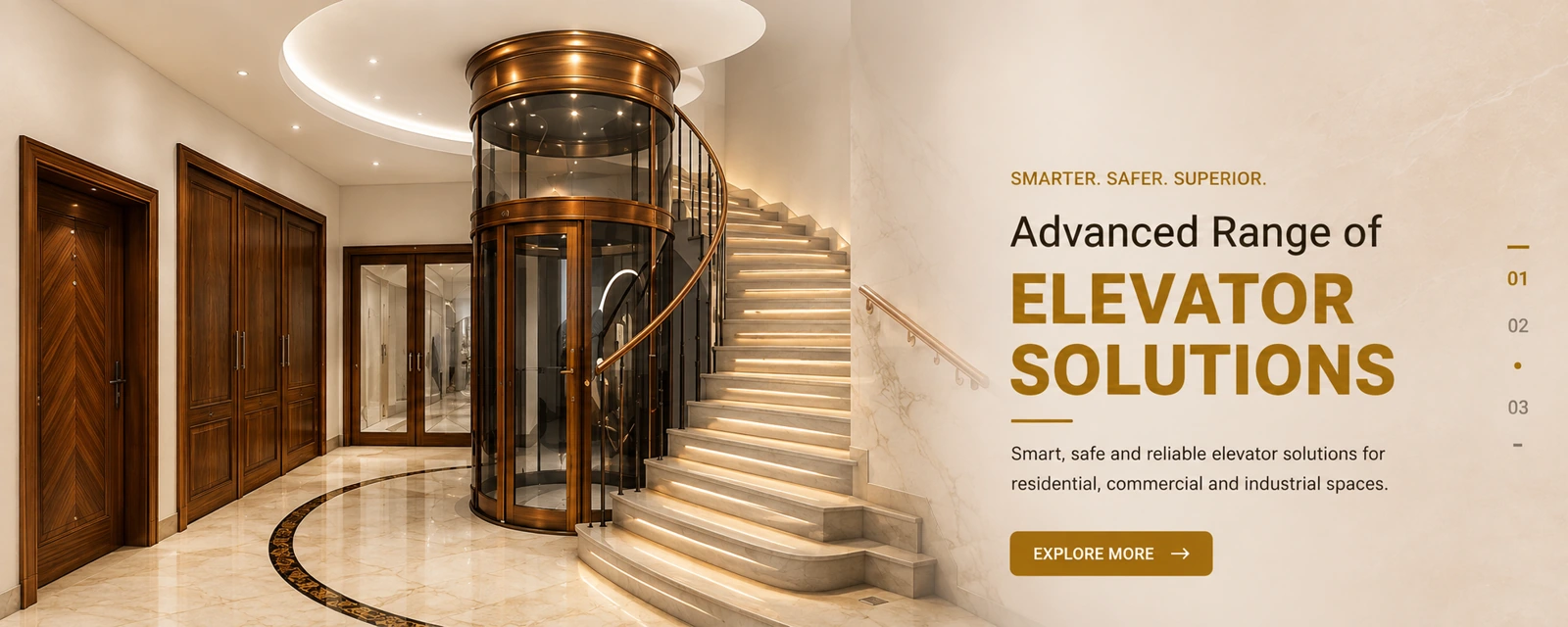 Modernized elevator interior