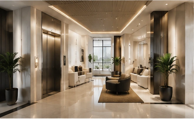 Signature Elevator installation in a premium residential lobby